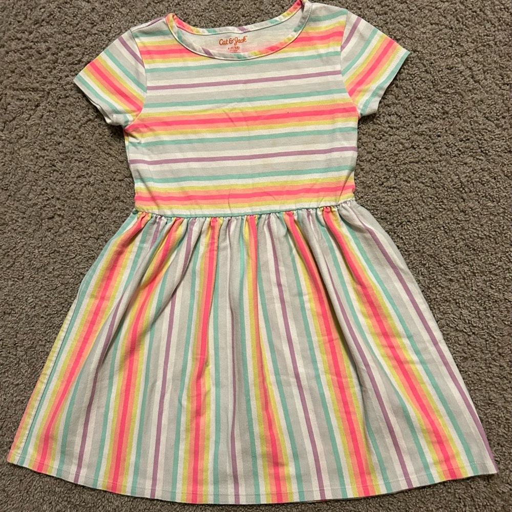 Cat & Jack Multicolor Striped Dress
